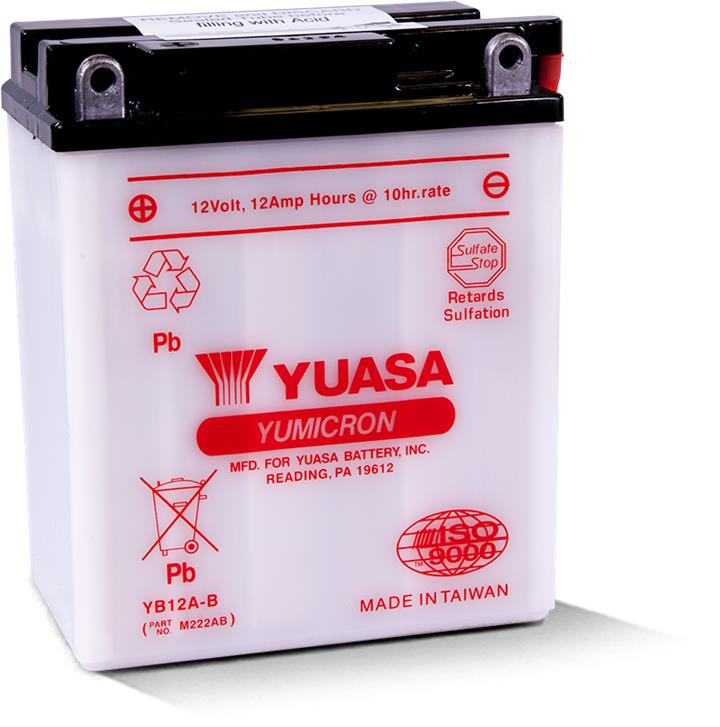 Yuasa YB12A-B Акумулятор Yuasa 12В 12Ач 165А(EN) L+ YB12AB: Приваблива ціна - Купити в Україні на EXIST.UA!