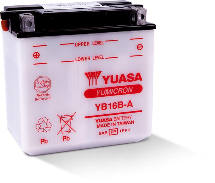 Yuasa YB16B-A Акумулятор Yuasa 12В 16Ач 175А(EN) L+ YB16BA: Приваблива ціна - Купити в Україні на EXIST.UA!