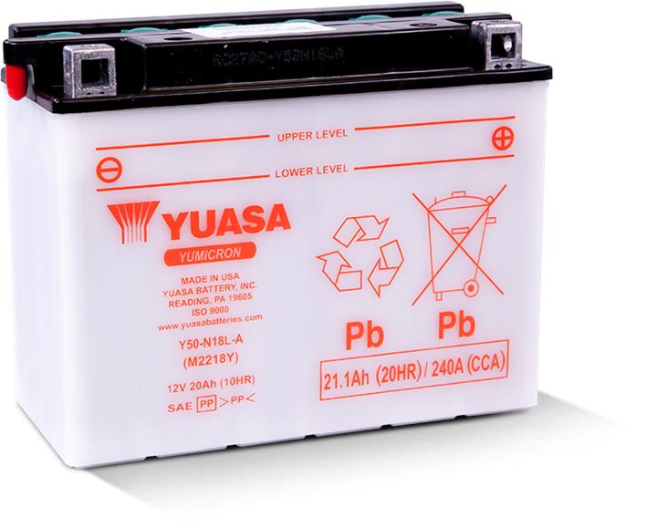 Yuasa Y50-N18L-A Акумулятор Yuasa 12В 20Ач 260А(EN) R+ Y50N18LA: Приваблива ціна - Купити в Україні на EXIST.UA!