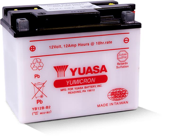 Yuasa YB12B-B2 Акумулятор Yuasa 12В 12Ач 120А(EN) L+ YB12BB2: Купити в Україні - Добра ціна на EXIST.UA!
