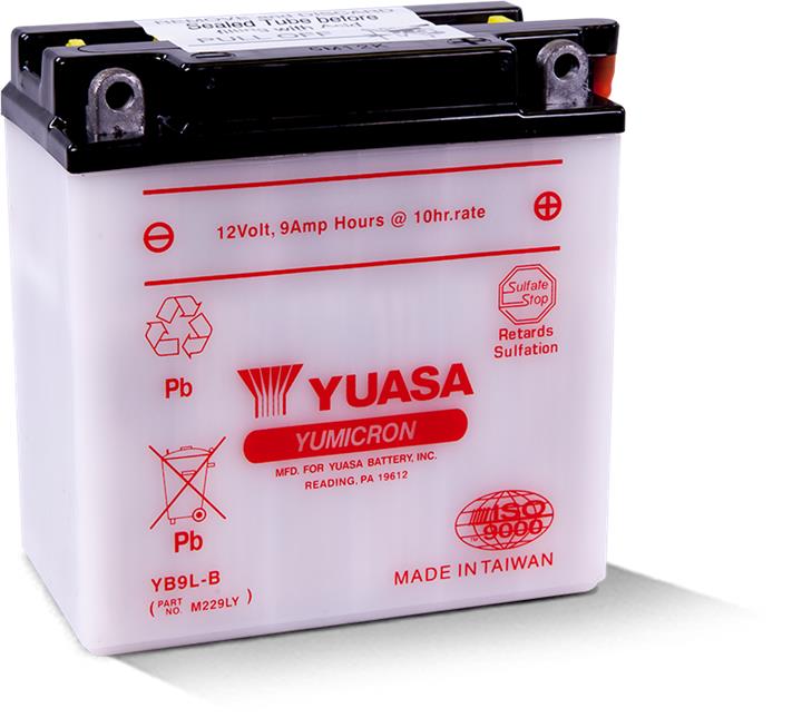 Yuasa YB9L-B Акумулятор Yuasa 12В 9Ач 100А(EN) L+ YB9LB: Приваблива ціна - Купити в Україні на EXIST.UA!