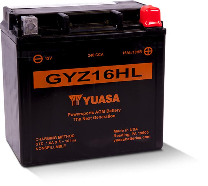 Yuasa GYZ16HL Акумулятор Yuasa AGM 12В 16Ач 240A R+ GYZ16HL: Купити в Україні - Добра ціна на EXIST.UA!