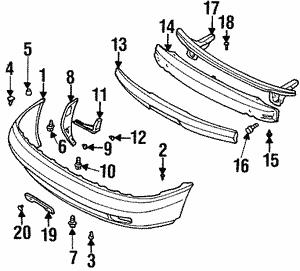 57714AC050 Subaru Крепление бампера