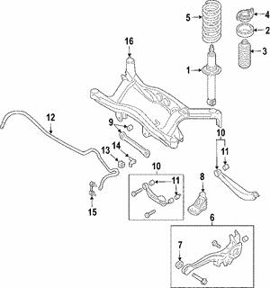 Сайлентблок задней цапфы Subaru 20252AG001