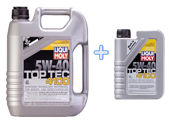Liqui Moly 7547/7500 Набор Liqui Moly Top Tec 4100 5W-40, 4+1л 75477500: Отличная цена - Купить в Украине на EXIST.UA! 75477500 Liqui Moly Набор Liqui Moly Top Tec 4100 5W-40, 4+1л