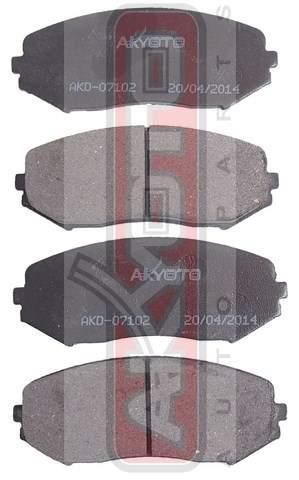 Asva AKD-07102 Гальмівні колодки, комплект AKD07102: Купити в Україні - Добра ціна на EXIST.UA!