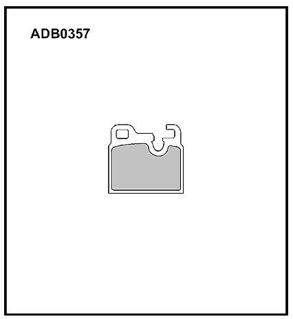 ADB0357 Allied Nippon Гальмівні колодки, комплект