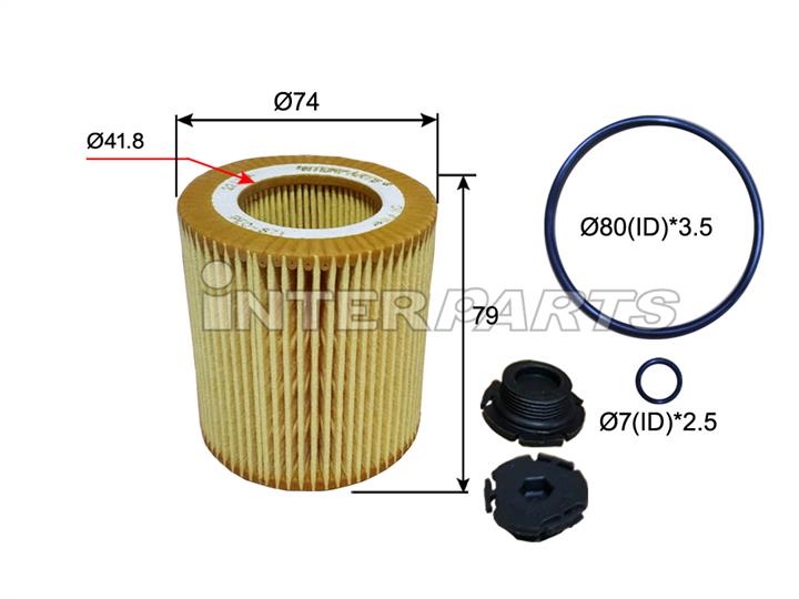 Interparts filter IPEO-871 Фільтр масляний IPEO871: Купити в Україні - Добра ціна на EXIST.UA!