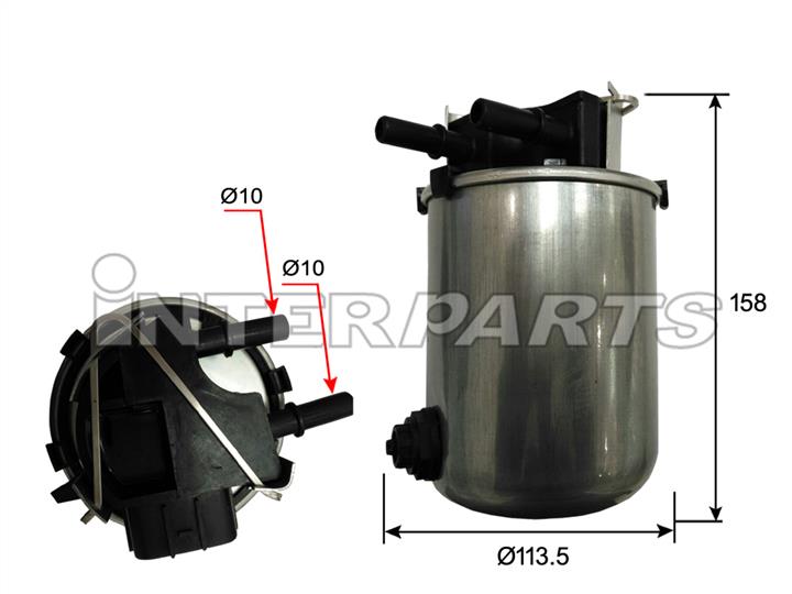 Interparts filter IPF-235 Фільтр палива IPF235: Купити в Україні - Добра ціна на EXIST.UA!