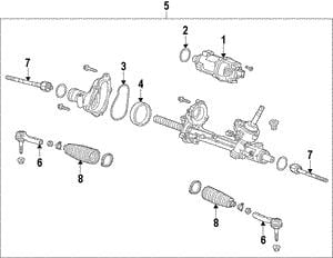 23242511 General Motors Рейка рульова