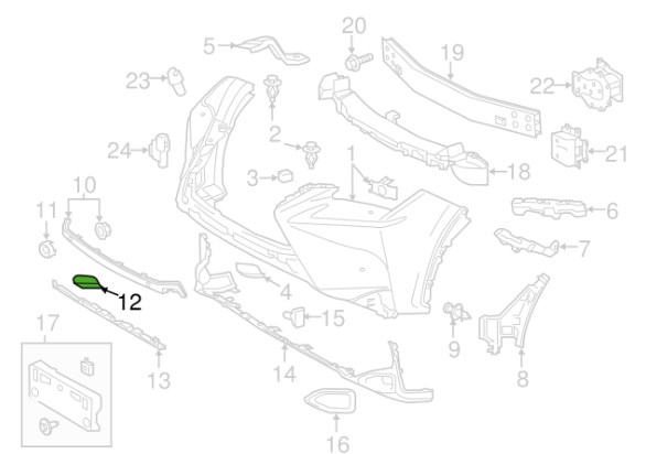 5212778030 Toyota Заглушка бампера