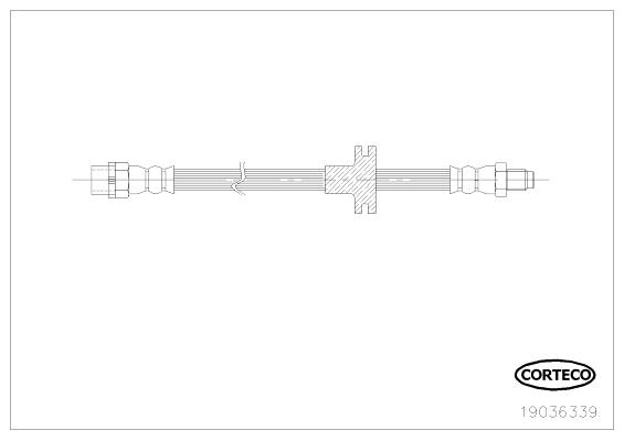 Тормозной шланг BMW X5 (БМВ Х5): 19036339 Corteco Тормозной шланг