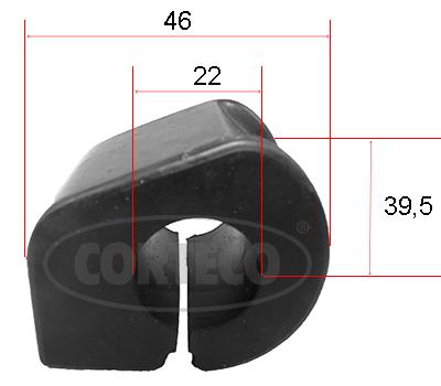 Corteco 49371815 Втулка стабілізатора переднього 49371815: Купити в Україні - Добра ціна на EXIST.UA!