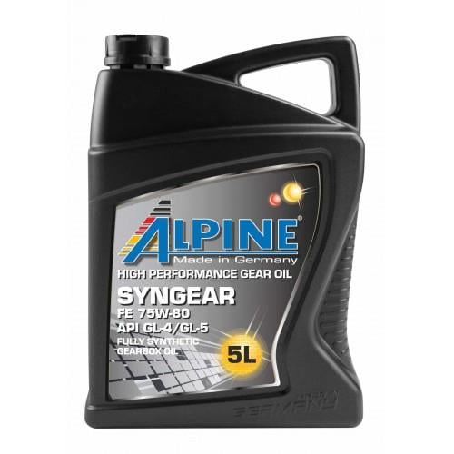 AlpineOil 0101582 Олива трансмісійна ALPINE Syngear 75W-80 FE GL-4/GL-5, 5 л 0101582: Купити в Україні - Добра ціна на EXIST.UA!