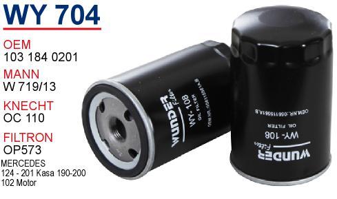 Wunder WY-704 Фільтр масляний WY704: Купити в Україні - Добра ціна на EXIST.UA!