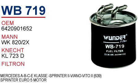 Wunder WB-719 Фільтр палива WB719: Купити в Україні - Добра ціна на EXIST.UA!