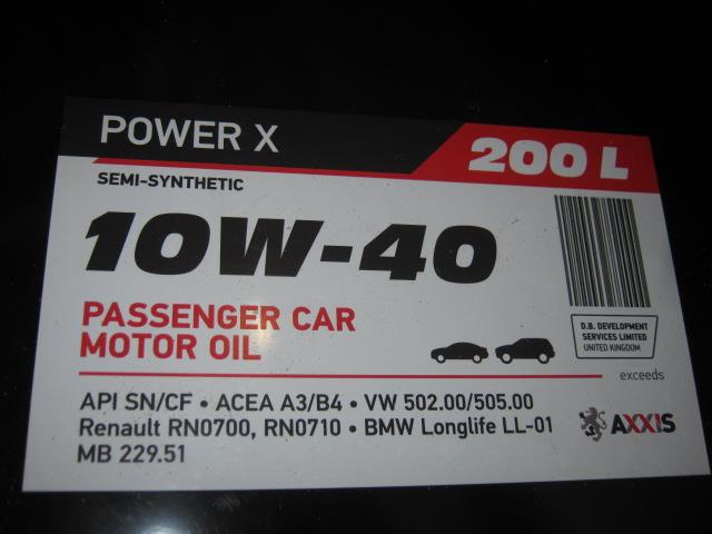 Моторна олива AXXIS 10W-40 Power Х, 200 л AXXIS 48021043882