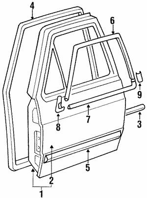 193831105A VAG Наружная панель двери