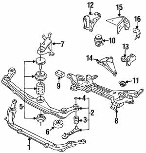 Подушка двигателя передняя VAG 1H0 199 609 J