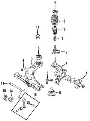Пружины амортизатора Volkswagen Vento (Фольксваген Венто): 1J0411105AR VAG Пружина подвески