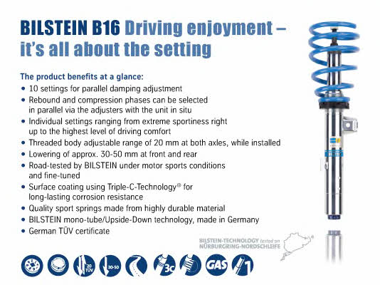 Bilstein BIL_014355 Комплект ходової частини, пружини амортизатори BIL014355: Купити в Україні - Добра ціна на EXIST.UA!