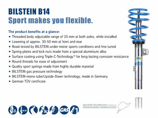 Bilstein BIL_021817 Комплект ходової частини, пружини амортизатори BIL021817: Купити в Україні - Добра ціна на EXIST.UA!