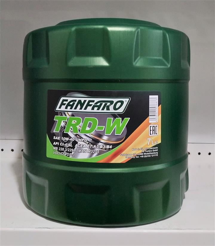 Fanfaro FF6105-7A Олива моторна FANFARO TRACK ENGINE OIL TRD-W UHPD 10W-40, 7 л FF61057A: Купити в Україні - Добра ціна на EXIST.UA!