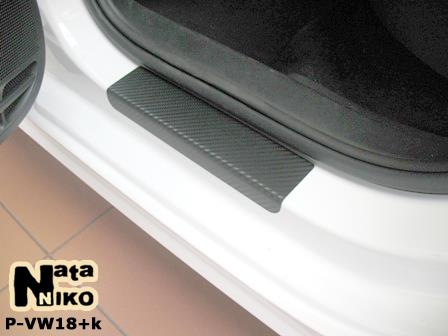 NataNiko P-VW18+K Накладки на пороги покриті плівкою карбон NataNiko класу Premium PVW18K: Купити в Україні - Добра ціна на EXIST.UA!