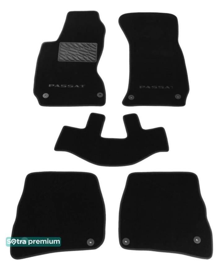 Sotra 00005-CH-BLACK Килимки салону Sotra двошарові чорні для Volkswagen Passat (1996-2000), комплект 00005CHBLACK: Купити в Україні - Добра ціна на EXIST.UA!