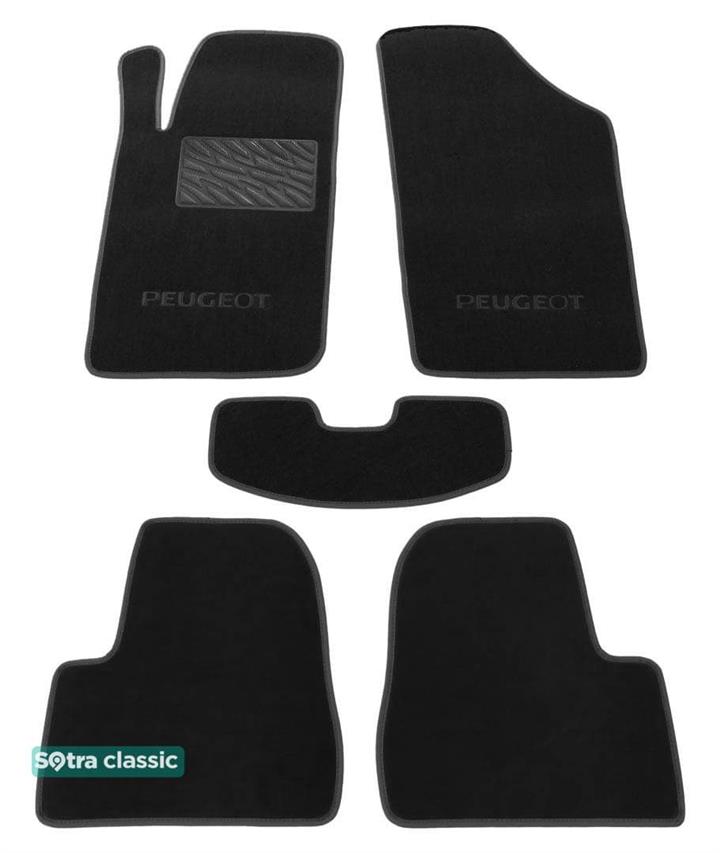 Sotra 00087-GD-BLACK Килимки салону Sotra двошарові чорні для Peugeot 206 (1998-2012), комплект 00087GDBLACK: Приваблива ціна - Купити в Україні на EXIST.UA!
