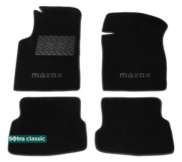Sotra 00302-GD-BLACK Килимки салону Sotra двошарові чорні для Mazda Mx-6 (1991-1997), комплект 00302GDBLACK: Купити в Україні - Добра ціна на EXIST.UA!