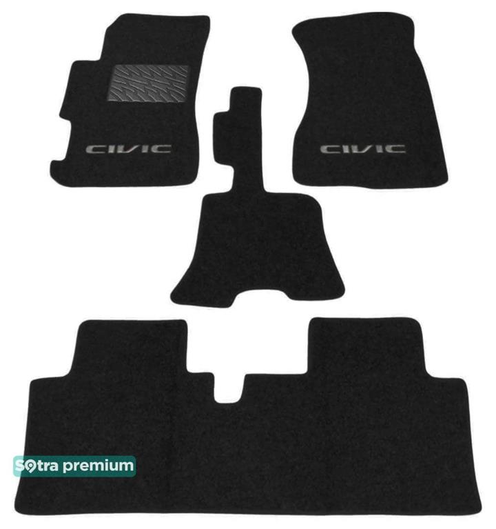 Sotra 00919-CH-BLACK Килимки салону Sotra двошарові чорні для Honda Civic (2001-2004), комплект 00919CHBLACK: Купити в Україні - Добра ціна на EXIST.UA!