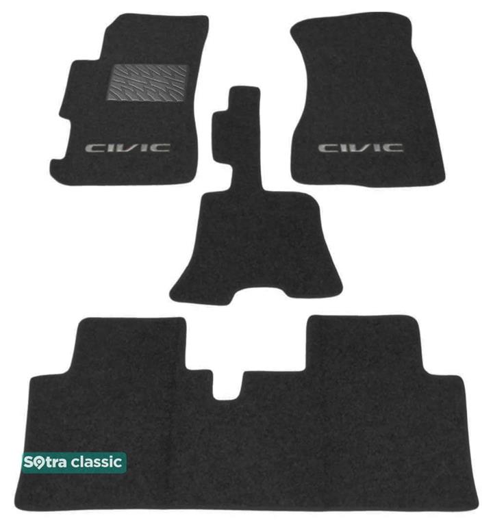 Sotra 00919-GD-BLACK Килимки салону Sotra двошарові чорні для Honda Civic (2001-2004), комплект 00919GDBLACK: Купити в Україні - Добра ціна на EXIST.UA!