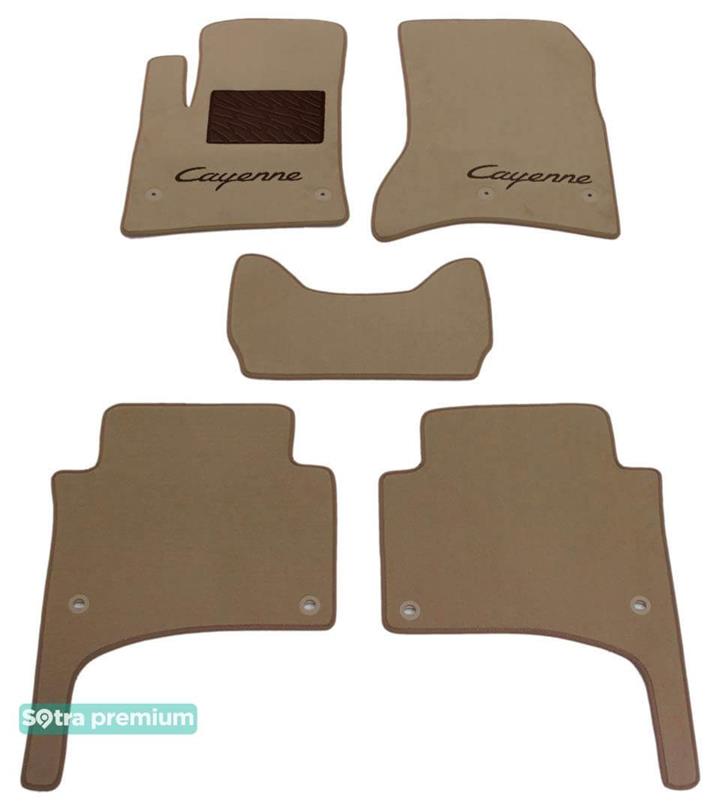 Sotra 01012-CH-BEIGE Коврики салона Sotra двухслойные бежевые для Porsche Cayenne (2002-2010), комплект 01012CHBEIGE: Отличная цена - Купить в Украине на EXIST.UA! 01012CHBEIGE Sotra Коврики салона Sotra двухслойные бежевые для Porsche Cayenne (2002-2010), комплект