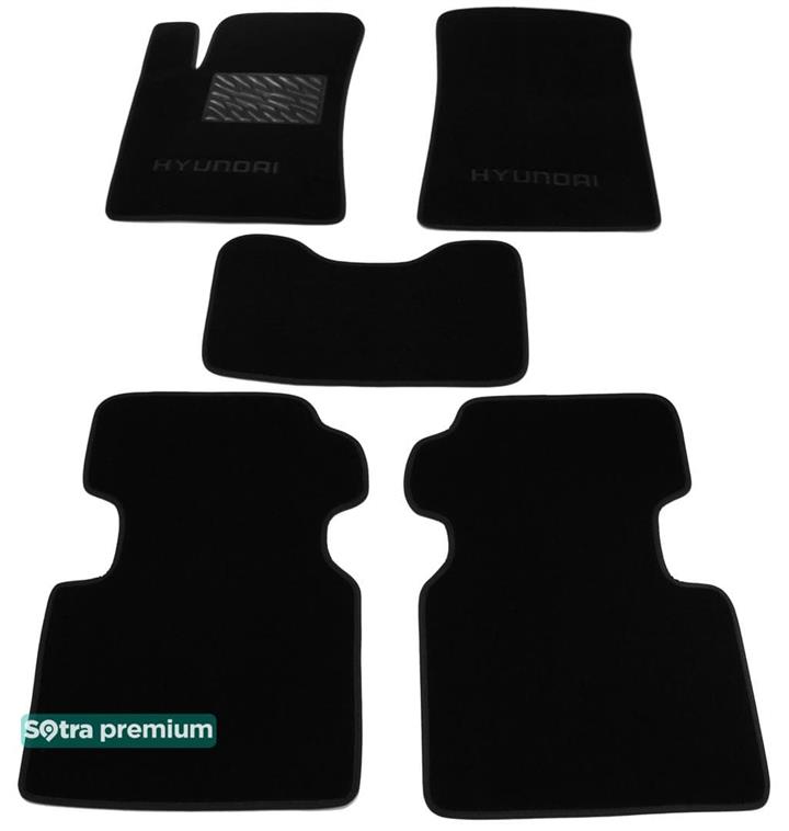 Sotra 01408-CH-BLACK Килимки салону Sotra двошарові чорні для Hyundai Grandeur (2005-2010), комплект 01408CHBLACK: Купити в Україні - Добра ціна на EXIST.UA!