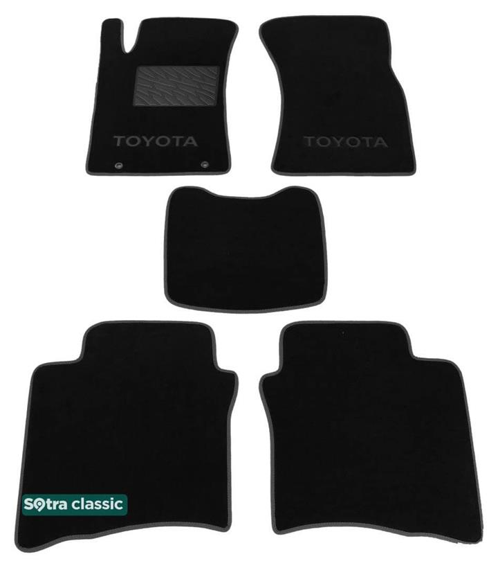 Sotra 01430-GD-BLACK Килимки салону Sotra двошарові чорні для Toyota Fortuner (2006-2015), комплект 01430GDBLACK: Купити в Україні - Добра ціна на EXIST.UA!