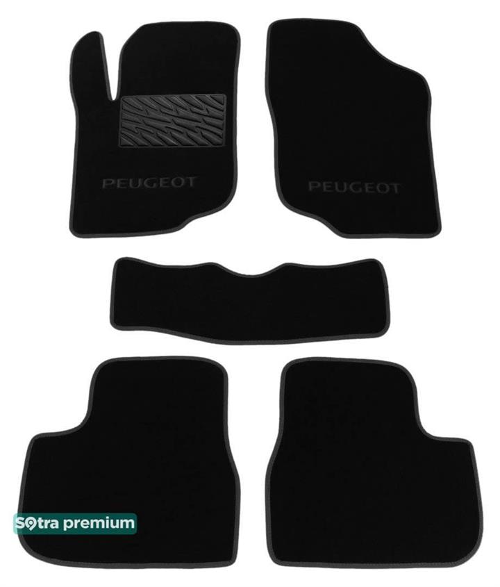Sotra 06472-CH-BLACK Килимки салону Sotra двошарові чорні для Peugeot 207 (2006-2014), комплект 06472CHBLACK: Купити в Україні - Добра ціна на EXIST.UA!