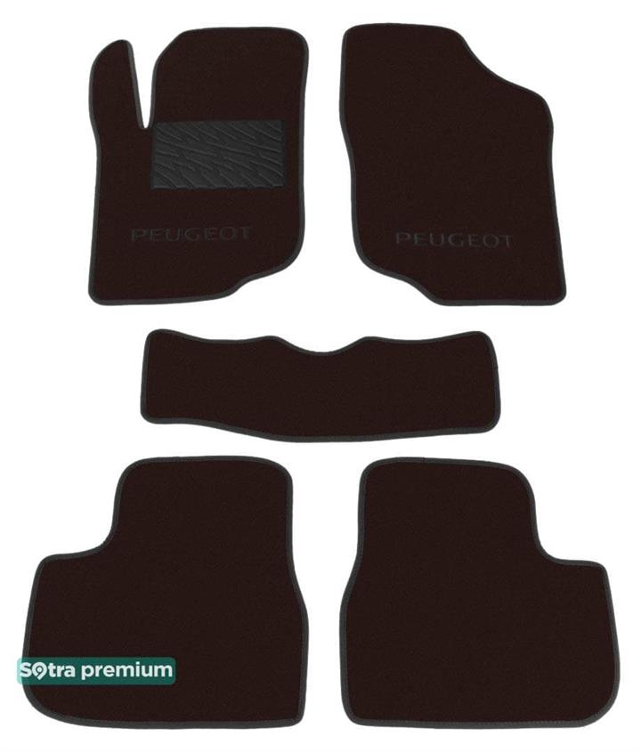 Sotra 06472-CH-CHOCO Килимки салону Sotra двошарові коричневі для Peugeot 207 (2006-2014), комплект 06472CHCHOCO: Купити в Україні - Добра ціна на EXIST.UA!