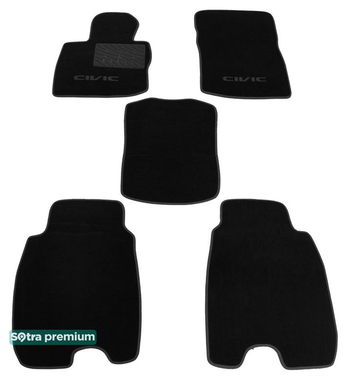 Sotra 06503-CH-BLACK Килимки салону Sotra двошарові чорні для Honda Civic (2006-2011), комплект 06503CHBLACK: Приваблива ціна - Купити в Україні на EXIST.UA!