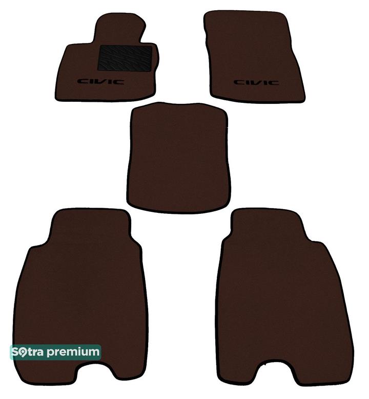Sotra 06503-CH-CHOCO Килимки салону Sotra двошарові коричневі для Honda Civic (2006-2011), комплект 06503CHCHOCO: Купити в Україні - Добра ціна на EXIST.UA!