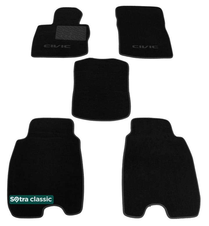 Sotra 06503-GD-BLACK Килимки салону Sotra двошарові чорні для Honda Civic (2006-2011), комплект 06503GDBLACK: Купити в Україні - Добра ціна на EXIST.UA!