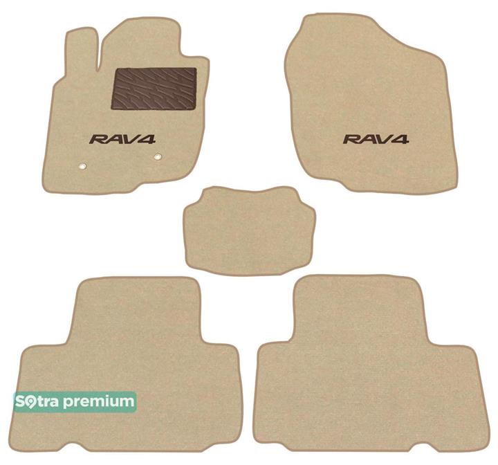 06601CHBEIGE Sotra Коврики салона Sotra двухслойные бежевые для Toyota Rav4 (2005-2012), комплект