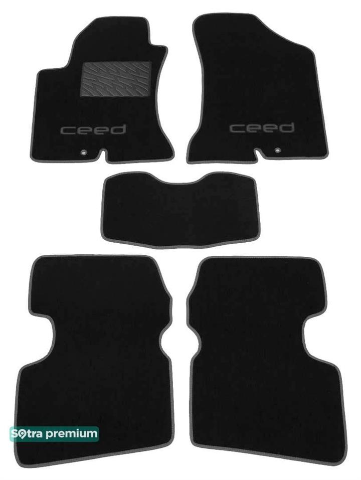 Sotra 06685-CH-BLACK Килимки салону Sotra двошарові чорні для KIA Cee'd (2006-2012), комплект 06685CHBLACK: Купити в Україні - Добра ціна на EXIST.UA!