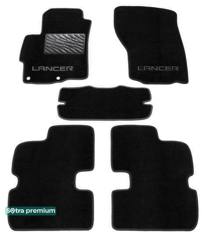 Sotra 06686-CH-BLACK Килимки салону Sotra двошарові чорні для Mitsubishi Lancer / evolution (2008-), комплект 06686CHBLACK: Купити в Україні - Добра ціна на EXIST.UA!