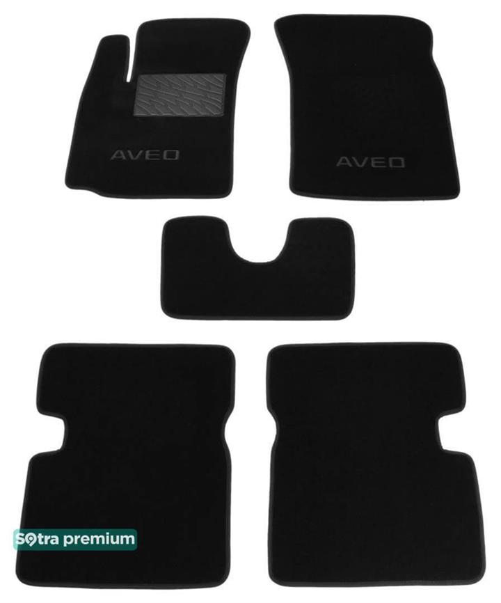 Sotra 06689-CH-BLACK Килимки салону Sotra двошарові чорні для Chevrolet Aveo (2003-2011), комплект 06689CHBLACK: Купити в Україні - Добра ціна на EXIST.UA!