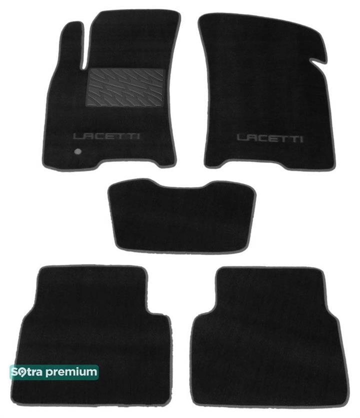 Sotra 06692-CH-BLACK Килимки салону Sotra двошарові чорні для Chevrolet Lacetti / nubira (2004-2011), комплект 06692CHBLACK: Купити в Україні - Добра ціна на EXIST.UA!