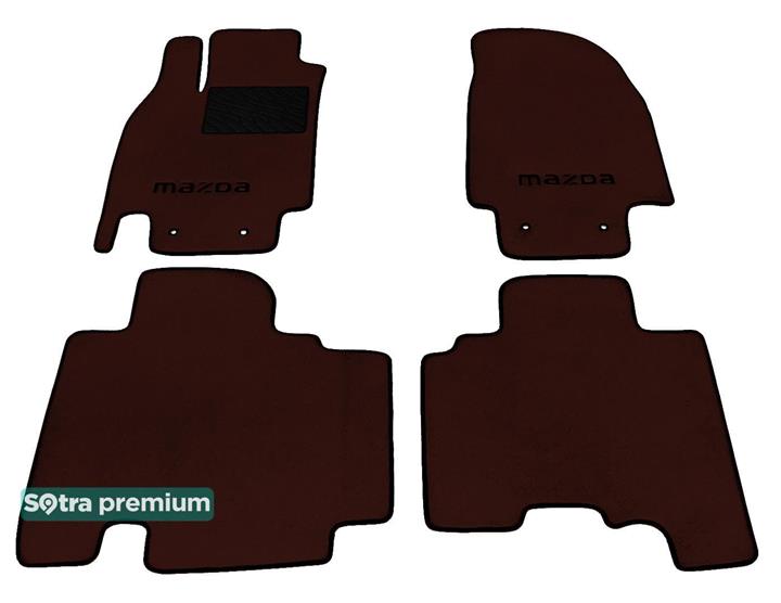 Sotra 06727-CH-CHOCO Килимки салону Sotra двошарові коричневі для Mazda Cx-9 (2007-2015) 06727CHCHOCO: Купити в Україні - Добра ціна на EXIST.UA!