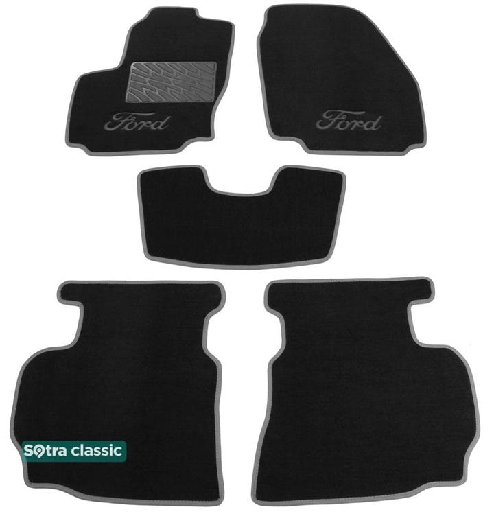 Sotra 06758-GD-BLACK Килимки салону Sotra двошарові чорні для Ford Mondeo (2007-2011), комплект 06758GDBLACK: Купити в Україні - Добра ціна на EXIST.UA!