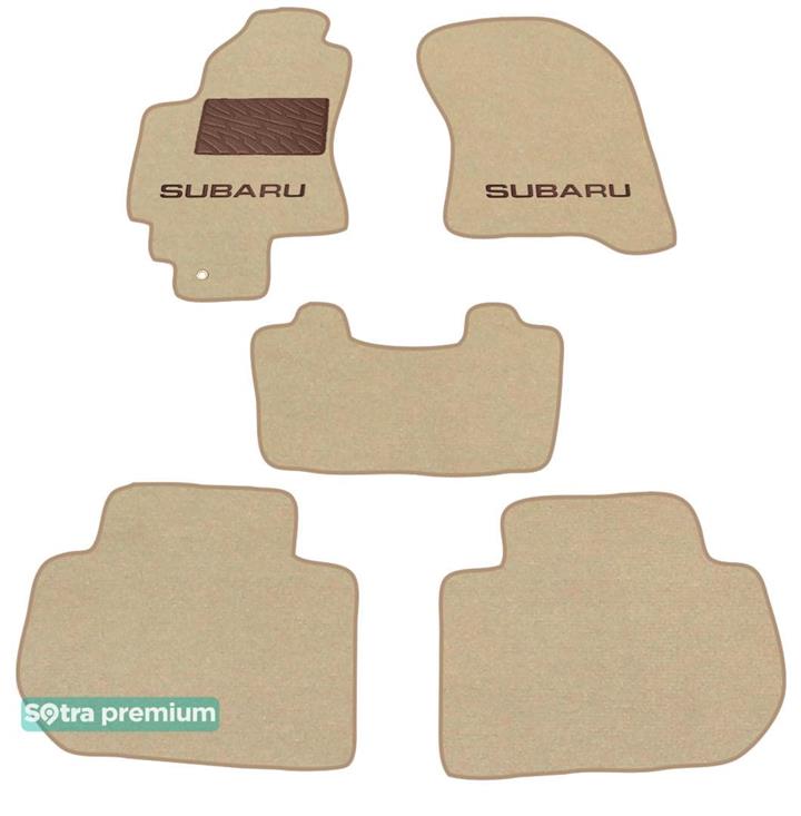 06988CHBEIGE Sotra Коврики салона Sotra двухслойные бежевые для Subaru Tribeca (2006-2014), комплект