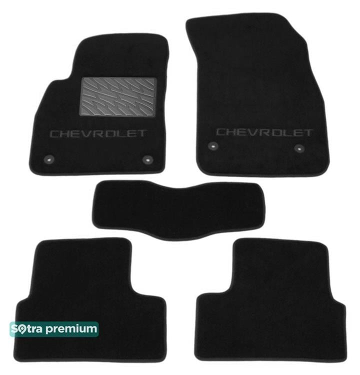 Sotra 07147-CH-BLACK Килимки салону Sotra двошарові чорні для Chevrolet Cruze (2008-2015), комплект 07147CHBLACK: Приваблива ціна - Купити в Україні на EXIST.UA!
